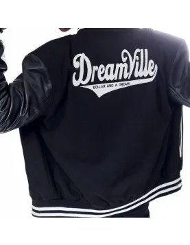 Men's J Cole Dreamville Tour Bomber Varsity Black Jacket
