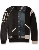 Men's Maison Margiela Varsity Bomber Black Jacket Men's Maison Margiela Varsity Bomber Black Jacket