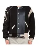 Men's Maison Margiela Varsity Bomber Black Jacket Men's Maison Margiela Varsity Bomber Black Jacket