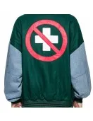 Men's Places Plus Faces Varsity Blue and Green Jacket Men's Places Plus Faces Varsity Blue and Green Jacket