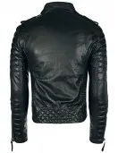 Mens Boda Skins Kay Michaels Leather Biker Jacket Black Mens Boda Skins Kay Michaels Leather Biker Jacket Black
