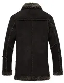 Mens Fur Black Reacher Style Coat