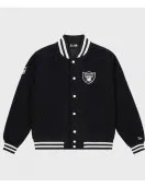 Mens Raiders Black Varsity Jacket Mens Raiders Black Varsity Jacket