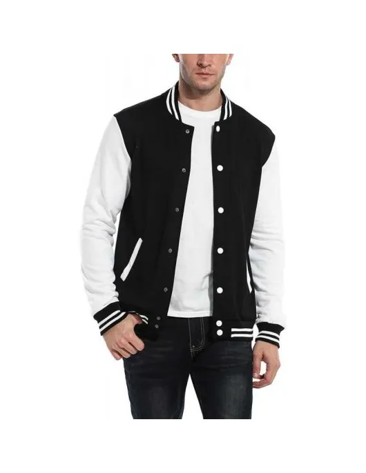 Mens Slim Fit Varsity Baseball Jacket