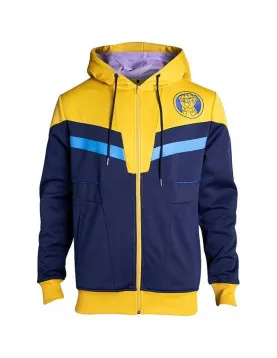 Mens Super Villain Athletic Gym Wear Gauntlet Logo Fleece Hoodie Jacket