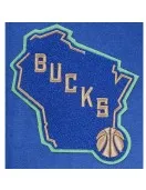 Milwaukee Bucks 2023/24 City Edition Royal Varsity Jacket