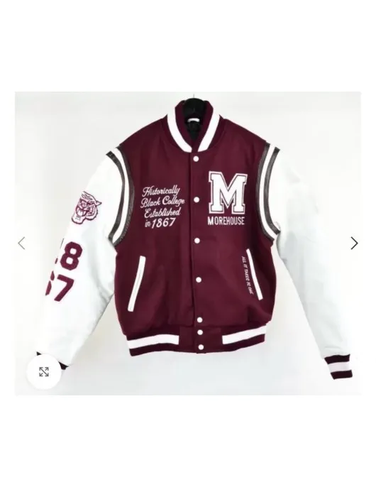 Morehouse College Maroon Letterman Jacket