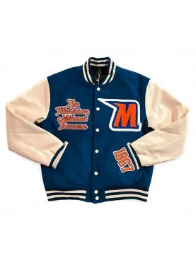 Morgan State University Blue and Beige Varsity Jacket