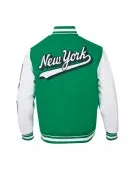 NY Jets Script Tail Classic Rib Varsity Jacket NY Jets Script Tail Classic Rib Varsity Jacket