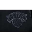 NY Knicks Wool/Leather All Black Varsity Jacket NY Knicks Wool/Leather All Black Varsity Jacket