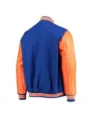 NY Mets 35th Anniversary Royal and Orange Varsity Jacket NY Mets 35th Anniversary Royal and Orange Varsity Jacket