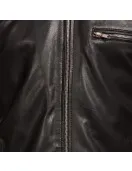 Onyx Black Leather Biker Jacket