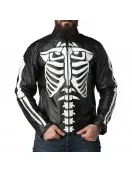 Red Skeleton Real Leather Jacket Red Skeleton Real Leather Jacket