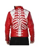 Red Skeleton Real Leather Jacket Red Skeleton Real Leather Jacket