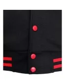 Red and Black Letterman Bomber Varsity Jacket