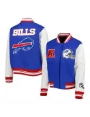 Royal/White Buffalo Bills Mash Up Varsity Jacket Royal/White Buffalo Bills Mash Up Varsity Jacket