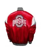 Scarlet Ohio State Buckeyes Power Red Satin Full-Snap Jacket Scarlet Ohio State Buckeyes Power Red Satin Full-Snap Jacket