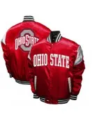 Scarlet Ohio State Buckeyes Power Red Satin Full-Snap Jacket Scarlet Ohio State Buckeyes Power Red Satin Full-Snap Jacket