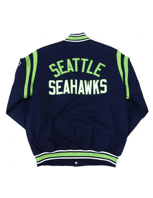 Seattle Seahawks Tailback Navy Varsity Jacket