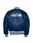 Seattle Seahawks x Alpha Industries Navy Reversible Bomber Jacket