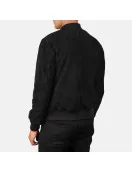Shane Black Suede Bomber Jacket