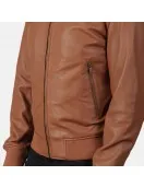 Shane Brown Leather Bomber Jacket Shane Brown Leather Bomber Jacket