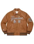 Supreme NY Yankees Varsity Leather Jacket