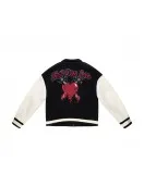 TRUST OVER LOVE BLACK VARSITY JACKET