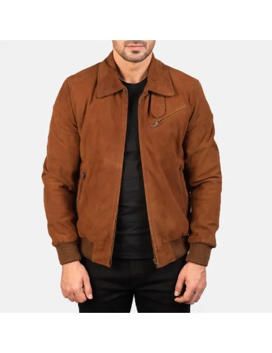 Tomchi Tan Suede Leather Jacket Tomchi Tan Suede Leather Jacket