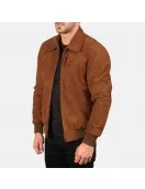 Tomchi Tan Suede Leather Jacket Tomchi Tan Suede Leather Jacket