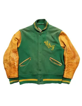 USF Green and Tan Varsity Jacket