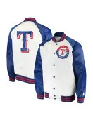 White/Blue Texas Rangers Clean-Up Hitter Jacket