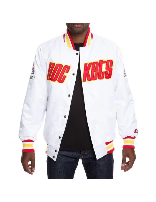 White Houston Rockets Jacket White Houston Rockets Jacket