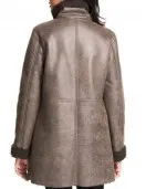 Women Asymmetrical Zip Shearling Leather Coat Women Asymmetrical Zip Shearling Leather Coat