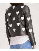 Women’s Maje Heart Motorcycle Leather Jacket
