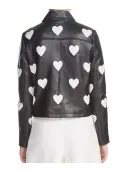 Women’s Maje Heart Motorcycle Leather Jacket