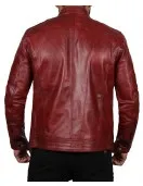 Wyoming Mens Wine Leather Jacket
