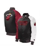 Youth Miami Heat Black Satin Jacket Youth Miami Heat Black Satin Jacket
