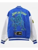 Zero Fighter T-Rex Dinosaur Skeleton Varsity Jacket Zero Fighter T-Rex Dinosaur Skeleton Varsity Jacket