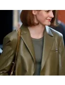 A Different Man Renate Reinsve Green Leather Blazer