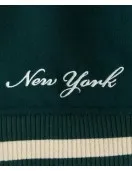 NY Jets Green and Eggshell Varsity Bomber Jacket NY Jets Green and Eggshell Varsity Bomber Jacket