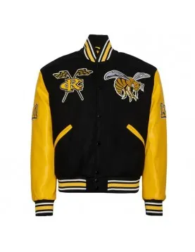 Alabama State University Black and Gold Varsity Jacket - Unisex Wool &amp; Leather