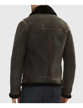Alberto Men’s Brown G-1 Bomber Leather Jacket