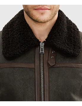 Alberto Men’s Brown G-1 Bomber Leather Jacket