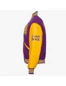 Alcorn State University Purple and Gold Varsity Jacket - Unisex Wool & Leather Alcorn State University Purple and Gold Varsity Jacket - Unisex Wool & Leather
