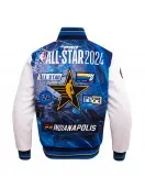 All Star Game 2024 Men's Wool Varsity Jacket Midnight Navy Royal All Star Game 2024 Men's Wool Varsity Jacket Midnight Navy Royal