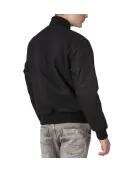 All-Wool Letterman Jacket in Sleek All-Black