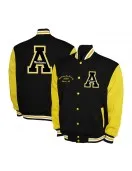 Appalachian State Mountaineers Fleece Black and Gold Varsity Jacket