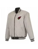 Arizona Cardinals Black/Gray Full-Zip Reversible Flight Jacket