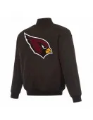 Arizona Cardinals Black/Gray Full-Zip Reversible Flight Jacket